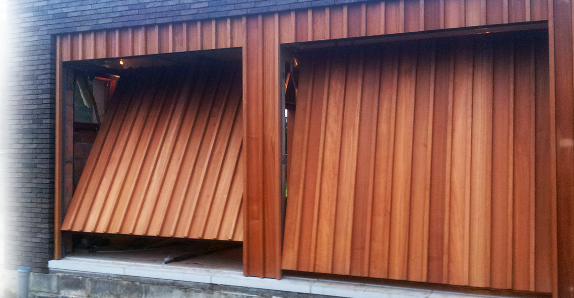 Porte basculante non-débordante